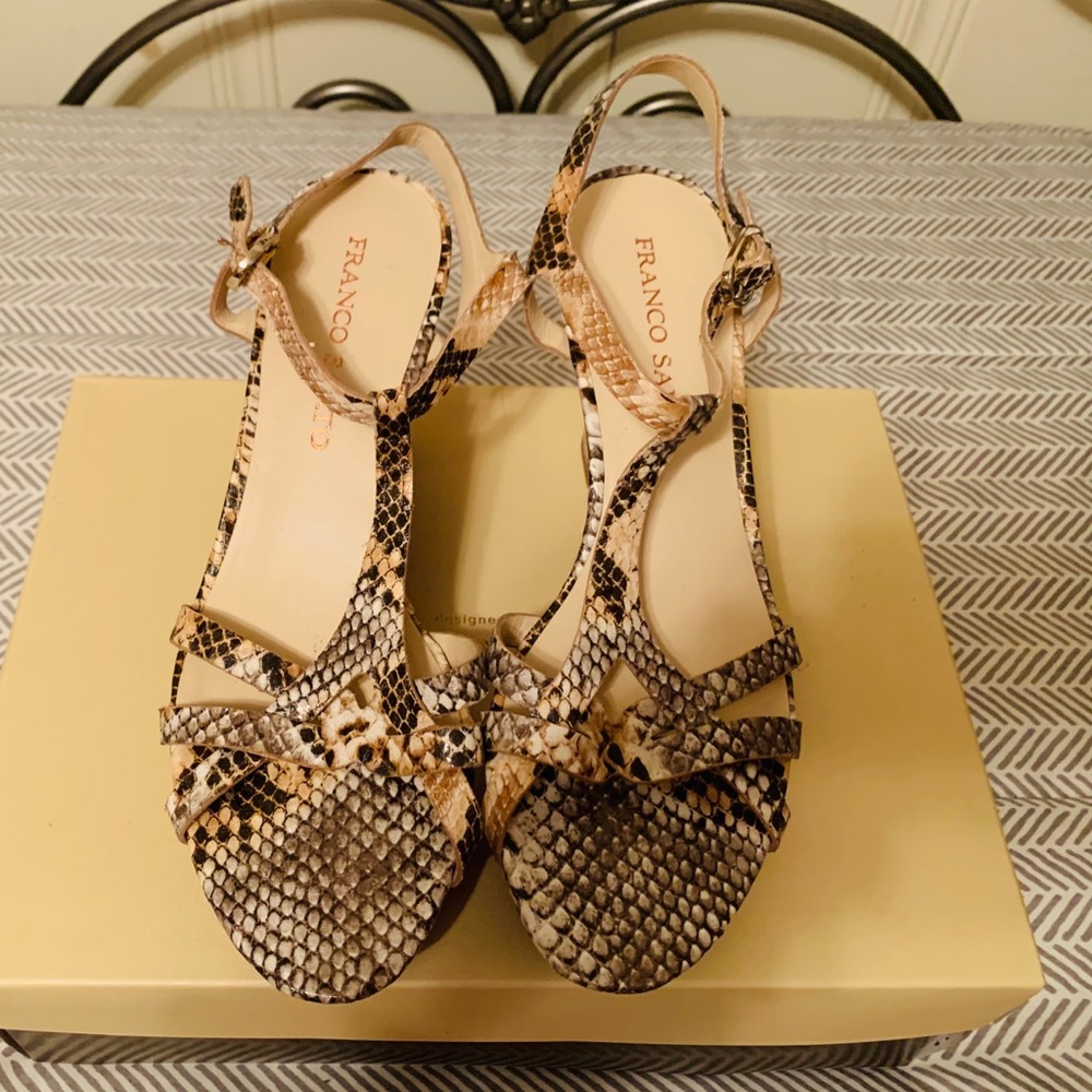 Franco Sarto Python 3” Wedges